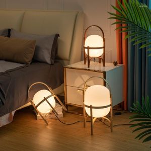 Table Lamps Italian Design Luxury Solid Wood Glass Lamp E27 Modern Led Desk Lights Living/Model Room Bedroom Bedside Study Background