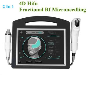 2 in 1 4D Hifu Protable Face Lift Skin Tightening Rimozione delle rughe 4D Hifu Fractional Rf Microneedling Machine