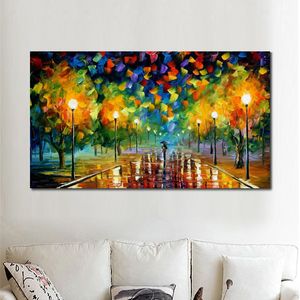 Contemporary Abstract Canvas Art Tricks of The Summer Handmade Landscape Oil Painting Living Room Wall Decor