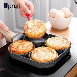 Pans Fourhole Frying Pot Pan Thickened Omelet Nonstick Egg Pancake Steak Cooking Ham Breakfast Maker Cookware 230616