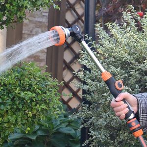 Watering Equipments Shower Garden Water Gun Nine Modes Long Rod Spray Multipurpose 8 In1 Hose Nozzle Irrigation Flowers Car Wash Clean