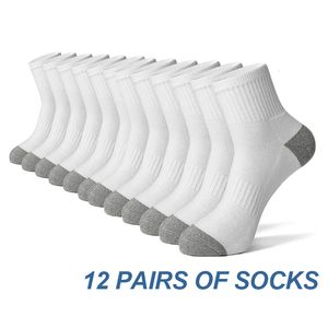 Sports Socks 612 Par Mens Cotton Running Crew Middle Tube Högkvalitativ avslappnad för män och kvinnor Soft Sock 230617