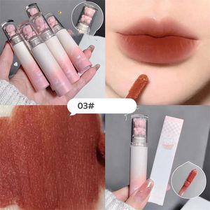 Little Bear Crystal Frozen Strawberry Glossy Lip Glaze Mirror Whitening Nude Doodle Lip Korean Makeup y2k Cosmetics Lipsticks