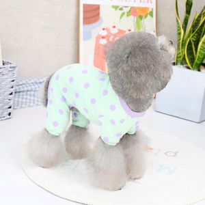 Rompers 10PC/Lot Puppy Dog PaJamas Polka Dots Dogs kombinezon Spring Summer Pet Ubrania dla małych psów