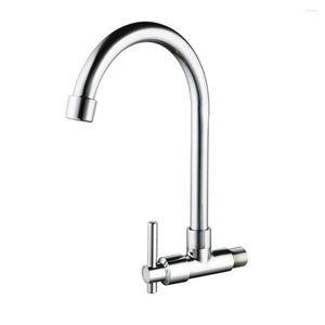 Kitchen Faucets Brass Wall Mounted Sink Tap Water Purifier Single Cold Household Bathroom Wash Basin Faucet