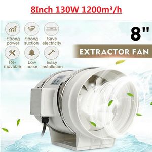 Humidifiers 8inch Exhaust Fan Home Silent Inline Pipe Duct Fan Bathroom Extractor Ventilation Vent Kitchen Toilet Wall Air Cleaning 220/110v