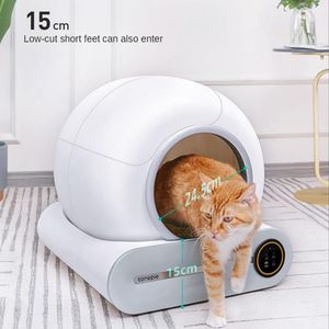 Boxes Tonepie Automatic Smart Cat Litter Box Self Cleaning Fully Enclosed Cat Litter Box Wifi Control Toilet Litter Tray Pet Products