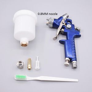 Spraypistolen H2000 Airbrush HVLP Spray Gun with 0.8mm 1.0mm Steel Nozzle Cars Painting Furnitures Painting Kit Car Auto Repair Tool DIY