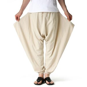 Calças Hiphop harém calças masculinas Hippies Retro Models Loose Pants Home Calças Homens