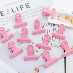 5pcs/set Kawaii Vintage Japanese Harajuku Metal Pink Clamp Paper Clip Wall Po Cards Decorative Binder Clips Organizer