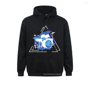 Men's Hoodies Cool Drum Kit Percussion Vintage Retro Drummer Pullover Design Men Sweatshirts Cosie Long Sleeve Hip Hop Hoods