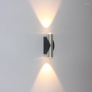 벽 램프 스타일의 거실 침실 장식 레일 프로젝트 조명 2W 6W 천장 조명 끈 LED Sconce Stair Luminary Party