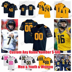 Custom S-6XL California Golden Bears College Football Jerseys Sam Jackson V Tyler Jensen Fernando Mendoza Noah Mitcheom Byron Ott Tagaloa Any Name Number Jersey