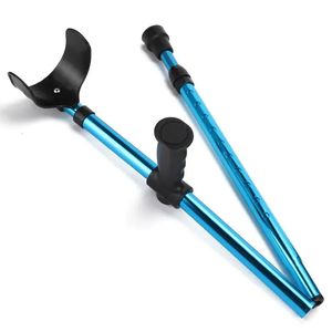 Trekking Poles Adjustable Telescopic Underarm Cane Crutch Crutches Aluminum Alloy for Disabled Seniors Elderly Portable Folding Walking Stick 230617