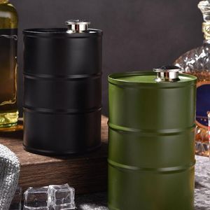Hip Flasks Oil Barrel Convenient Stainless Anti-rust Good Seal Outdoor Wine Jug Picnic Supplies Drum