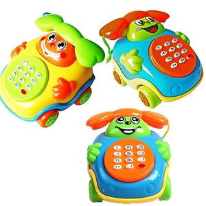 Toy Phones Baby Electric Phone Cartoon Model Gifts Early Educational Developmental Music Sound Learning Toys 230617