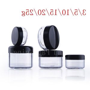 empty transparent small round plastic display pot clear cosmetic cream jar balm container Mini sample container packaging Dlqwh