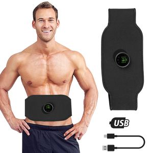 Integrerad fitnessutrustning EMS Abdominal Toning Belt ABS Muscle Stimulator Massage Hemträning Utrustning Body Abdomen Midje Övningsundersökning VÄNGE VÄNT 230617