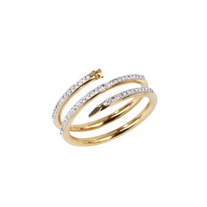 Diamant-Nagelring für Damen, Designer-Bandringe, Paarschmuck, lässige Mode, klassischer Moissanit-Nagel-Gold-Verlobungsring für Frau, Klee-Schmuck, Valentinstag