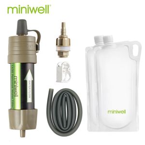 Hydration Gear Miniwell L630 Portable Outdoor Water Filter Survival Kit with Camping Hiking and Backpack 230617