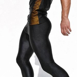 Spodnie Yehan Mens Compression -Tracts Spodnie Wysoki rozciąganie męskie joggery rajstopy menu mężczyźni chude spodnie drotnie dna Bling