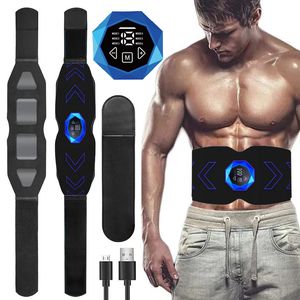 Integrerad fitnessutrustning EMS Abdominal Muscle Stimulator Smart Body Slimming Belt ABS Muskulös Stimulering Trainer Massager Vikter Förlustmaskin 230617