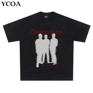 Męskie koszulki Owczesna koszulka Męska odzież HARAJUKU moda Y2K Summer Streetwear 90s Graphic Vintage T Shirts Hip Hop Gothic Botton Tops 2306617