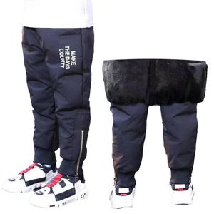 Calças de inverno meninos meninas calças de algodão grossas e quentes leggings infantis calças quentes à prova de vento calças de neve à prova d'água 3-12 anos 230617