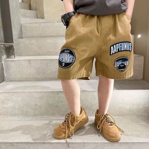 Shorts Boys Cotton Childrens Summer Wear FivePoint Pants w Big Western Style Casual Outer 230617