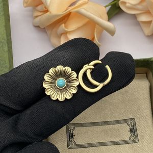 Olika vintage studörhängen lyx 925 silver designer örhänge brev smycken kvinnor 18k pläterade diamant valentin bröllopspresent dubbla görhängen