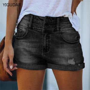 Kot pantolon kot gündelik yüksek bel denim şort kadın yaz cep püskül deliği yırtık kot kısa kadın femme kısa pantolon kadın