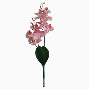 Flores decorativas Phalaenopsis Flor Artificial Chinesa Decoração de Casa Decoração de Casamento Segurando Estrada Parede de Chumbo Presente de Menina Falsa