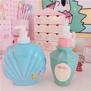 Dispensers Cute Shell Perfume Shape Bathroom Shampoo Bottle 250ml/350ml Soap Dispenser Body Wash Hair Conditioner Refillable Bottle