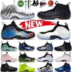 Foamposite One Men Basketball Shoes Mens Penny Hardaway Pure Platinum White Galaxy Paticle Beige Pure Shattered Backboard Volt Trainers Sport Mens Sneakers