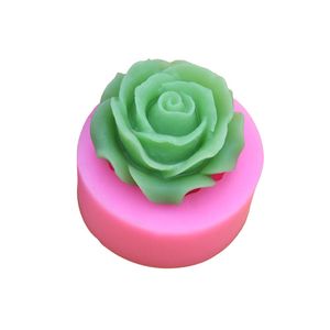 Rose Chocolate Mold Flower Shape Silicone Rose Fondant Soap Wax Crafts Resin 3D Cake Molds Cupcake Jelly Candy Chocolate Cake Decoration Baking Tool 1221331