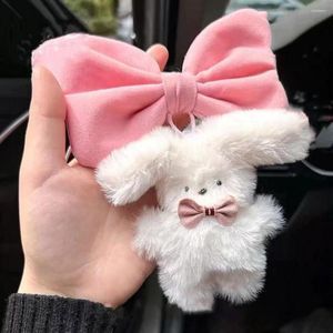 Anahtarlıklar 8cm Peluş Kolye Yumuşak Güzel Beyaz Aşınma Gözlük Peluş Peluş Süsleme Anahtarlık Araç Sırt Çantası Dekor Dolgulu Bebek Oyuncak