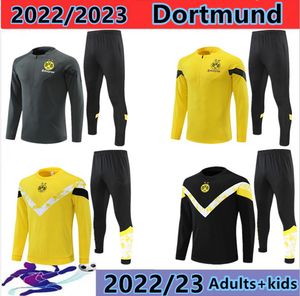 22 23 Kinder Herren Borussia Erwachsene Trainingsanzug Jacke 222 2023 Deutsche Nationalmannschaft Fußball-Sets Half Zip Dortmunds Trainingskleidung Fußball-Set Survement Trainingsanzug