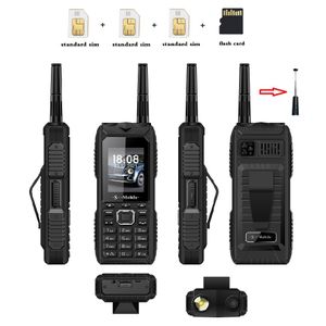 Odblokowany Outdoor Large Moc Telefon komórkowy Elastyczna antena Dobra sygnał cztery karty SIM PowerBank Szybki wybór pochodnia Mp3 FM Latkarz głośno głośnik Starszy telefon komórkowy