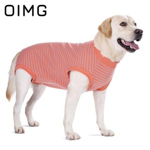 Coletes oimg algodão faixas de cachorro camiseta dourada retriever labrador akita roupas grandes roupas de cachorro casual cã