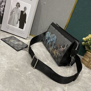 SSYY 2023 Borsa a tracolla da uomo goffrata 2 pezzi set in borse firmate di lusso moda grigio nero 2 colori borse a tracolla borsa per Pochette Voyage