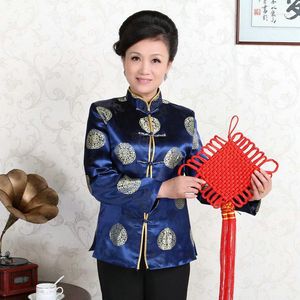 Trajes étnicos Trajes Tradicionais Chineses Homens Mulheres Jaqueta Festa de Casamento Vestido Ano Tops Vintage Gola Mandarim Terno Tang