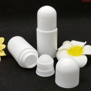 50 x 50ml Plastik Beyaz Rulo Şişeler üzerinde 50cc Sıvı Deodorant Kozmetik Kişisel Bakım Roll-On Contaer Big Roller Ballgoods FMebu