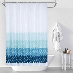 Curtains Blue Bathroom curtain waterproof Curtain for bathroom striped Bathroom decoration 3d shower curtain for room hall