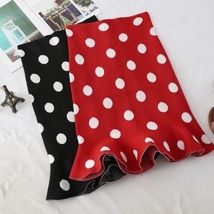 Elegante Chic Polka Dot Stampa Increspato Retro Dolce Minigonna Lavorata A Maglia Za 2022 Moda Donna Gonne Casual Streetwear Jupe