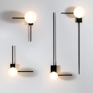 Настенные лампы американская ретро -комбинированная лампа Loft Industrial Style Showcase Sconce Creative Magic Bean Nordic
