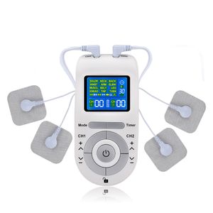 Face Massager EMS Tens Massage 2 Channels Unit Electronic Pulse Massage 15 Modeller EMS för behandling av bakre nacke Stress Sciatic Pain Relief 230617