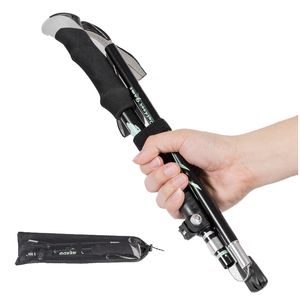 Trekking Poles Walking Stick Carbon Fibrers Lätt aluminium Justerbar 5 Sektion Externt lås utomhusbergansvandring 230617