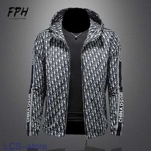 Giacche da uomo Cappotto Fph Primavera e autunno Stazione europea Marchio di moda Giacca con cappuccio slim fit 2023 Abbigliamento casual di fascia alta