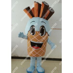 Performance chocolate ice cream Mascot Costume Halloween Cartoon Apparel Birthday Party Fancy Costume Mascotte