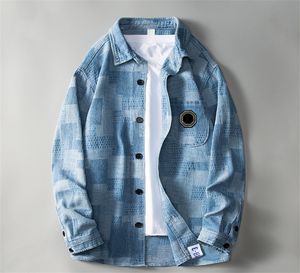 Herrjackor Nya högkvalitativa avslappnade modemän kvinnors denim jacka kappa varumärkesdesigner jeans jackor m-3xl